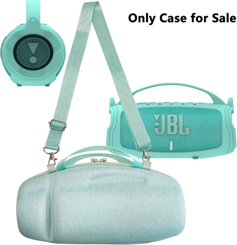 JCHPINE Silicone Cover and Hard Travel Case for JBL Charge 4 / Charge 5 Portable Bluetooth Speaker Accessories (Teal Case, NOT for Wi-Fi Version) - Image 5